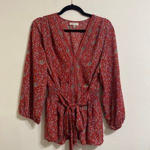 Max Studio Red Blouse XL but runs small!!!